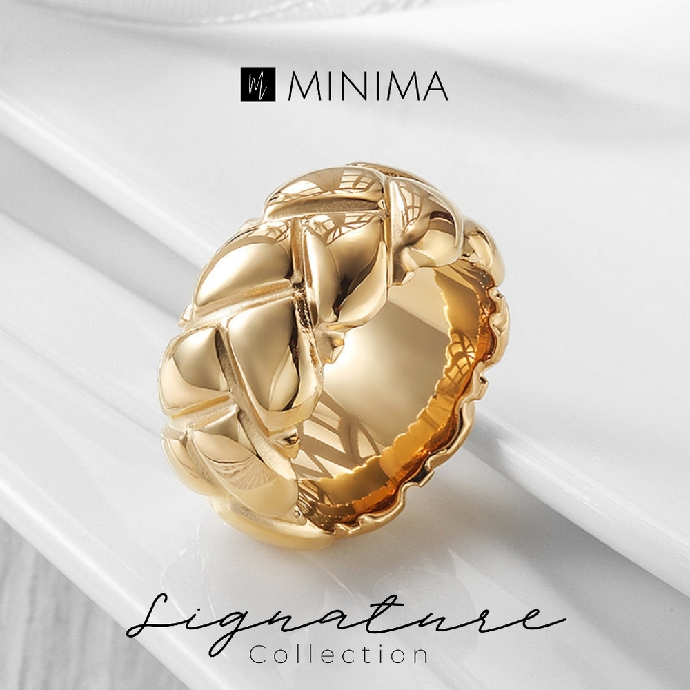 Treccia Waterproof Gold Ring